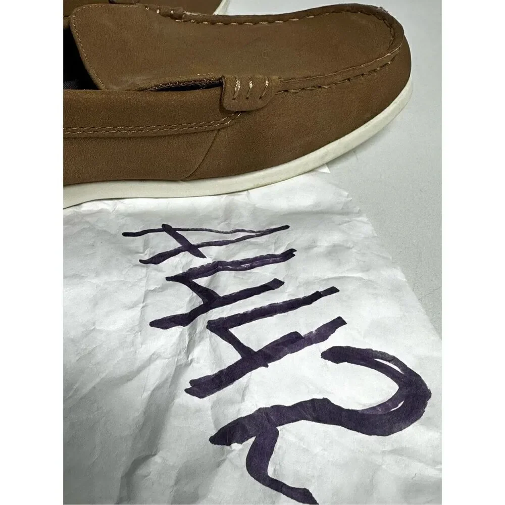 Cat & Jack Women’s Alden Faux Suede Slip-On Loafers Cognac Size 6